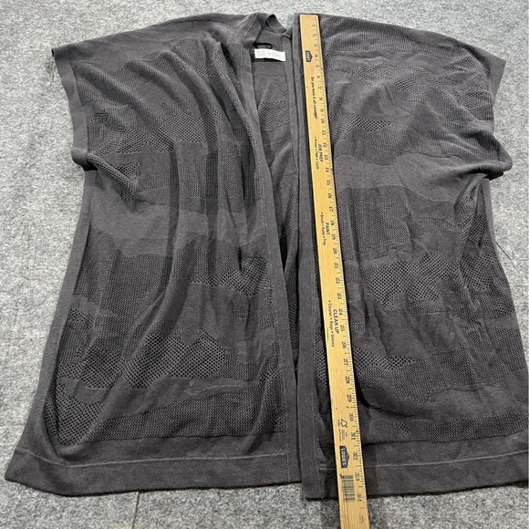 Lululemon Find Your Light Wrap Cotton Poly Silk Mesh Knit Open Front Sweater O/S - Picture 3 of 7